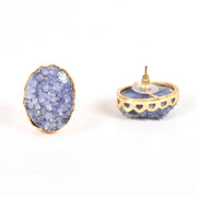Handcrafted Alloy Metal and Druzy Earrings 10021837
