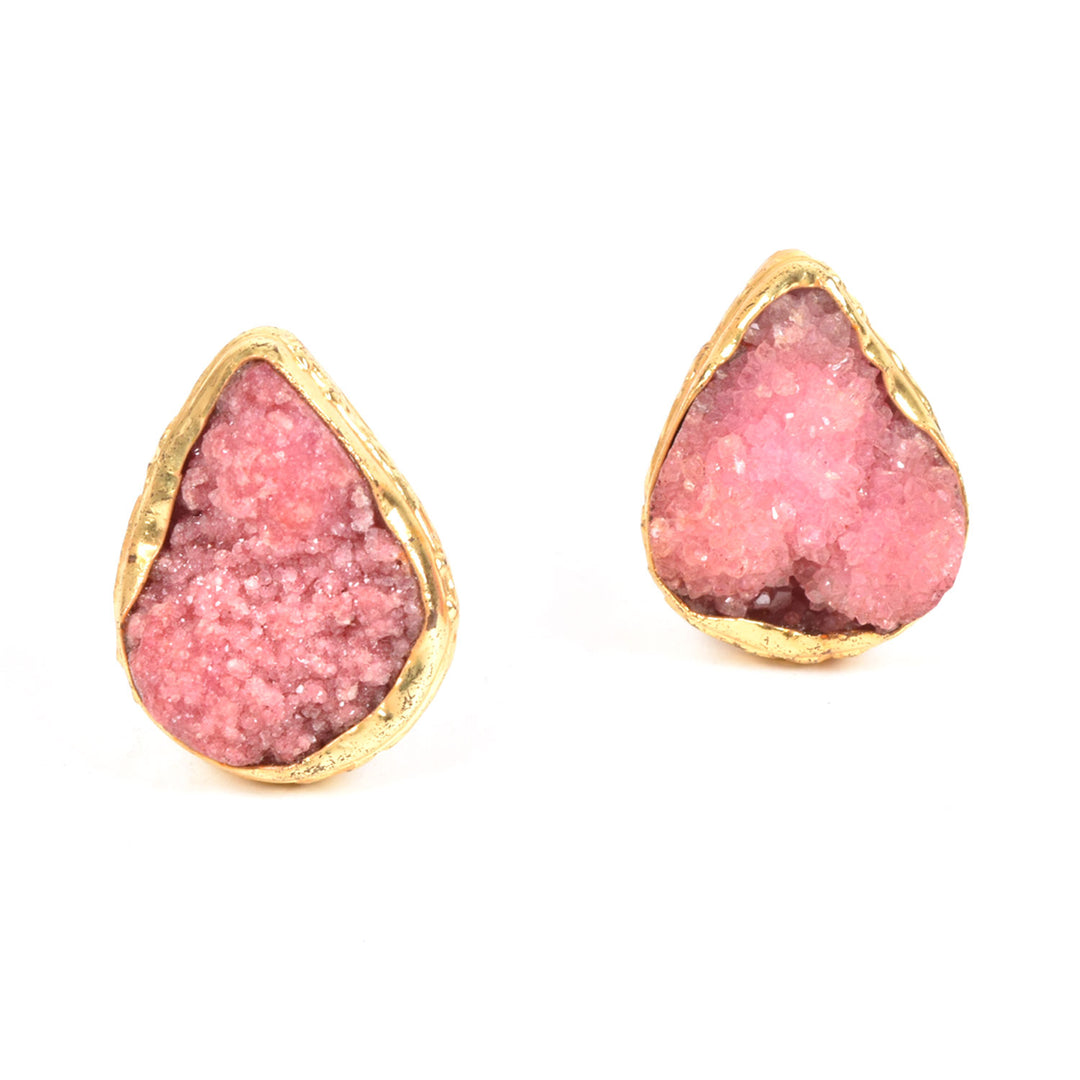 Handcrafted Alloy Metal and Druzy Earrings 10021842