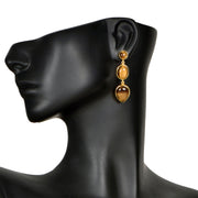 Handcrafted Alloy Metal and Cutstone Earrings 10021847