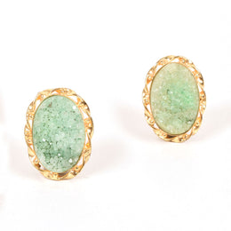 Handcrafted Alloy Metal and Druzy Earrings 10021853
