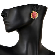 Handcrafted Alloy Metal and Druzy Earrings 10021856