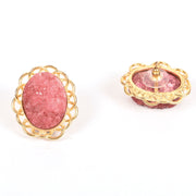 Handcrafted Alloy Metal and Druzy Earrings 10021856
