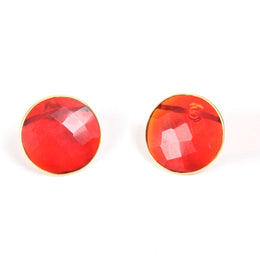 Handcrafted Alloy Metal and Cutstone Earrings 10023708