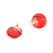 Handcrafted Alloy Metal and Cutstone Earrings 10023708