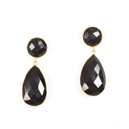 Handcrafted Alloy Metal and Cutstone Earrings 10023711