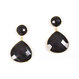 Handcrafted Alloy Metal and Cutstone Earrings 10023726