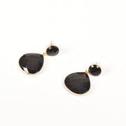 Handcrafted Alloy Metal and Cutstone Earrings 10023726