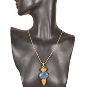 Handcrafted Alloy Metal and Cutstone Necklace 10024730