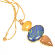 Handcrafted Alloy Metal and Cutstone Necklace 10024730