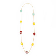 Handcrafted Alloy Metal and Cutstone Necklace 10024735