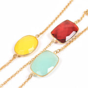 Handcrafted Alloy Metal and Cutstone Necklace 10024735