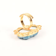 Handcrafted Alloy Metal and Druzy Ring 10022157