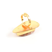 Handcrafted Alloy Metal and Cutstone Ring 10022161