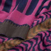 Hand Block Printed Indigo Saree 10040225