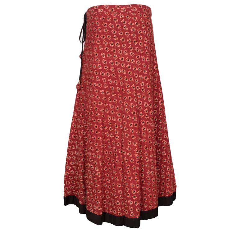 Hand Block Printed Cotton Skirt 10029023