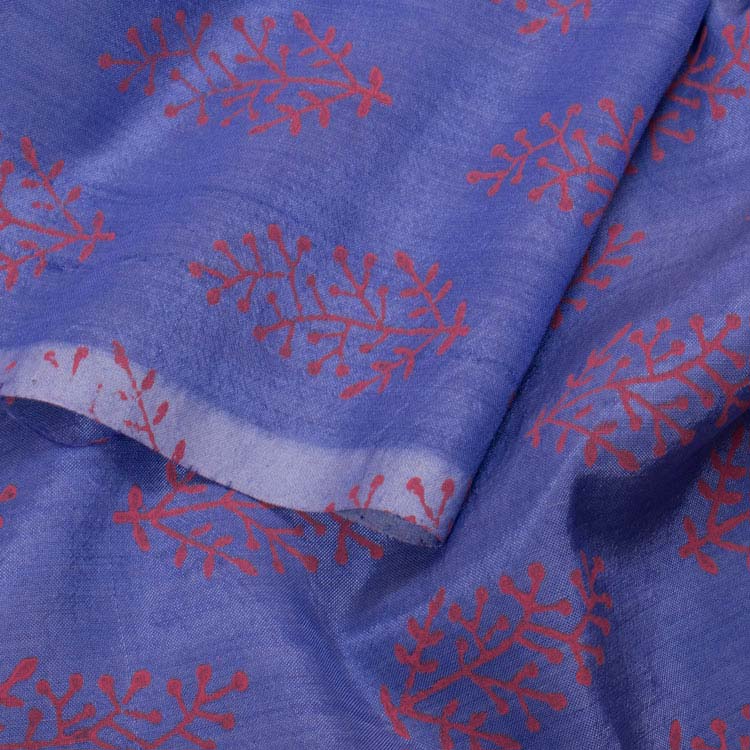 Hand Block Printed Soft Silk Salwar Suit Material 10048198
