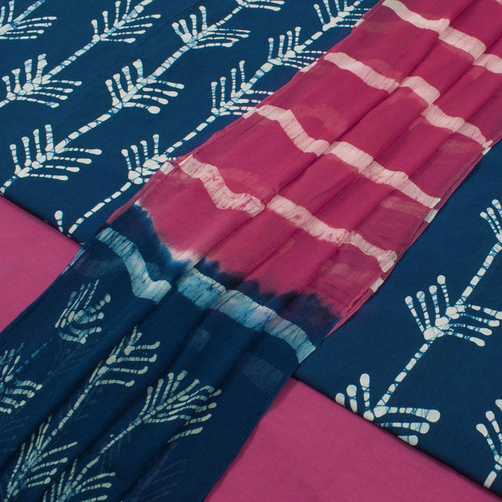 Batik Printed Cotton Salwar Suit Material 10053158