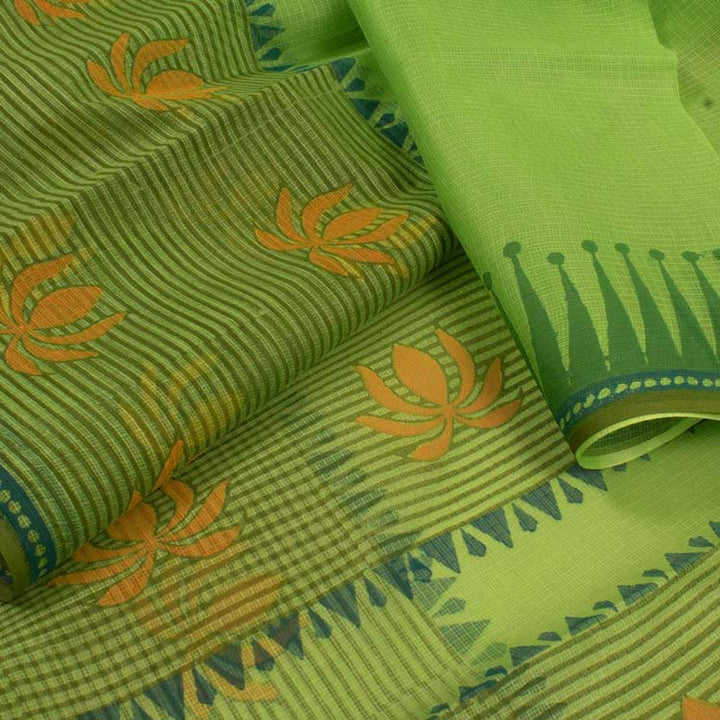 Hand Block Printed Kota Silk Cotton Saree 10033517