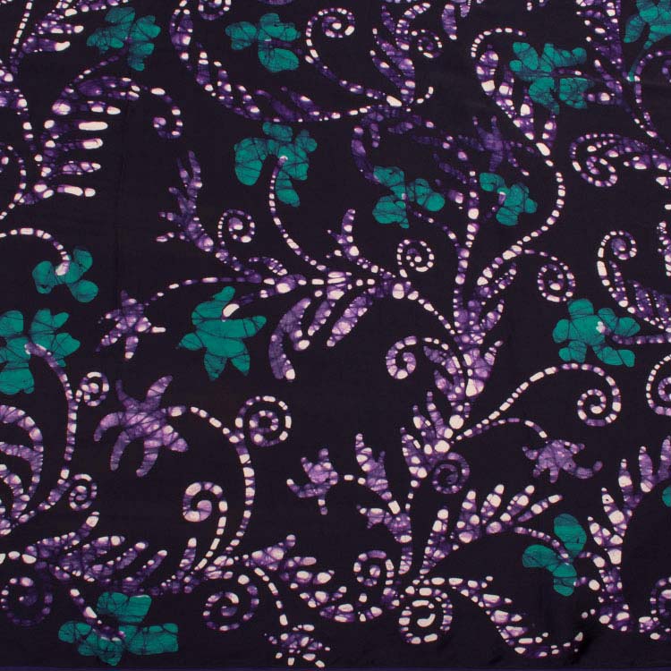 Batik Printed Satin Silk Saree 10041608