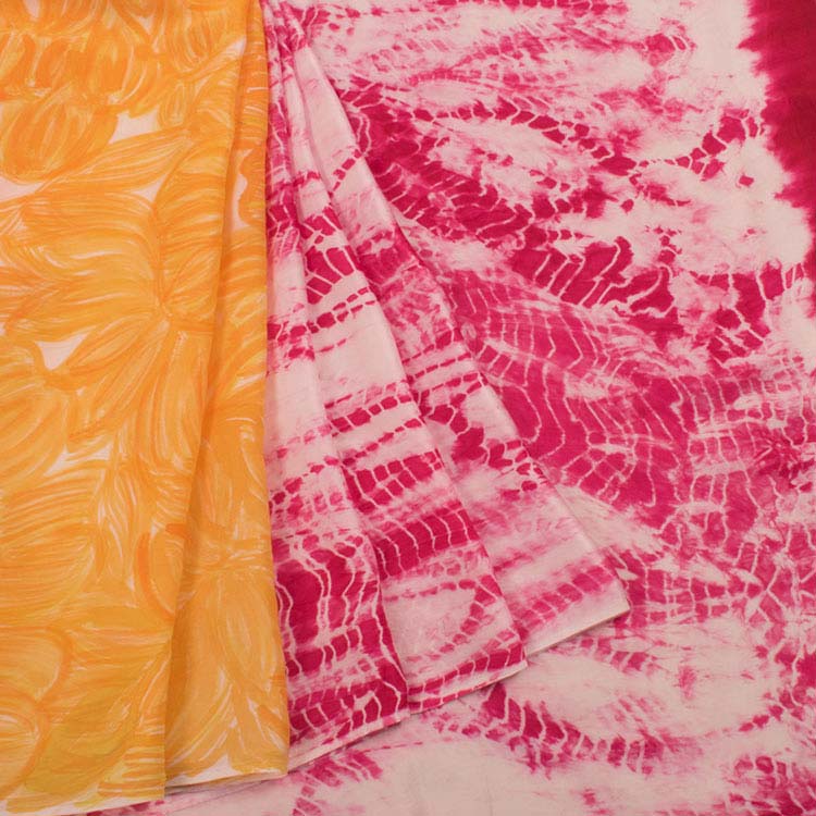 Batik Printed Satin Silk Saree 10041609