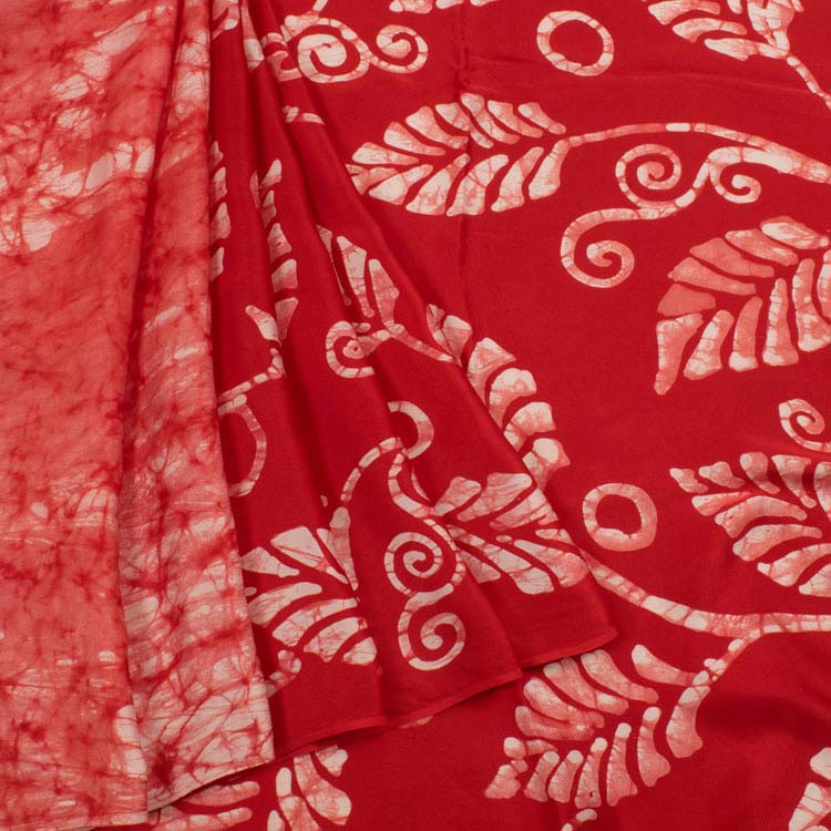 Batik Satin Silk Saree 10041611