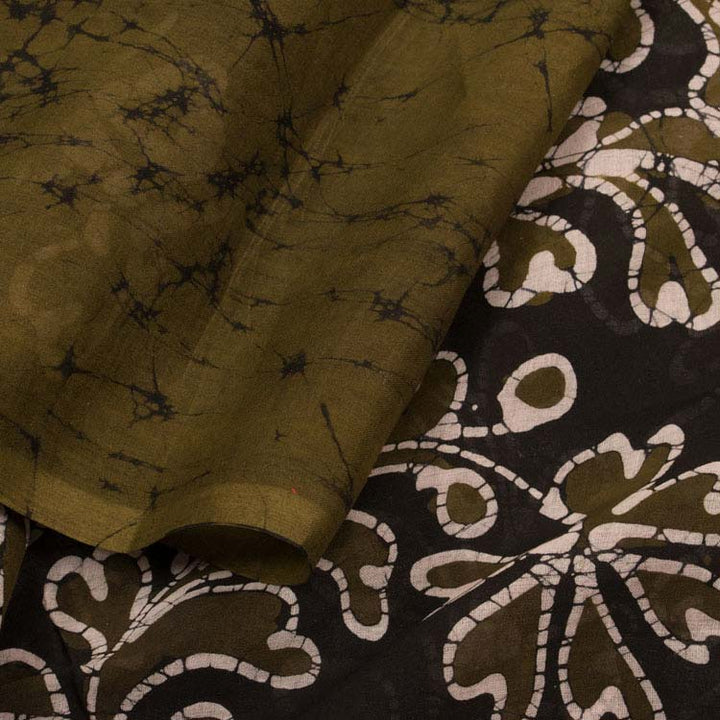 Batik Printed Cotton Saree 10048679
