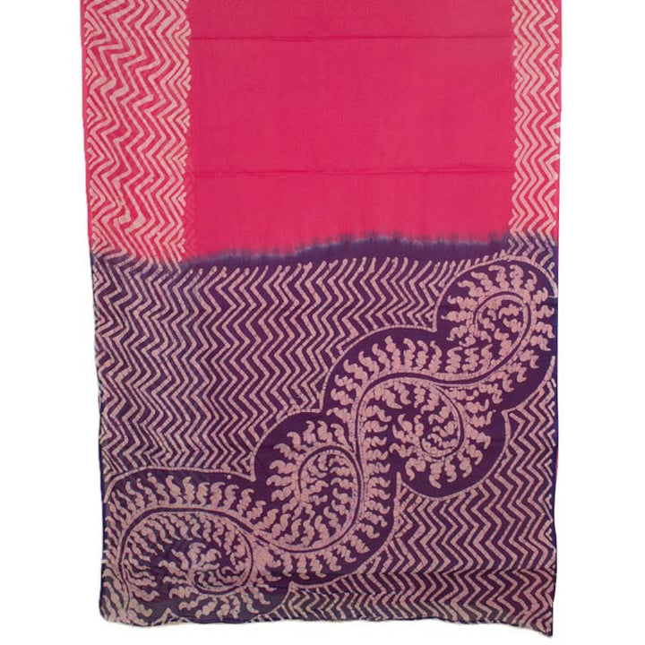 Batik Printed Cotton Saree 10048684
