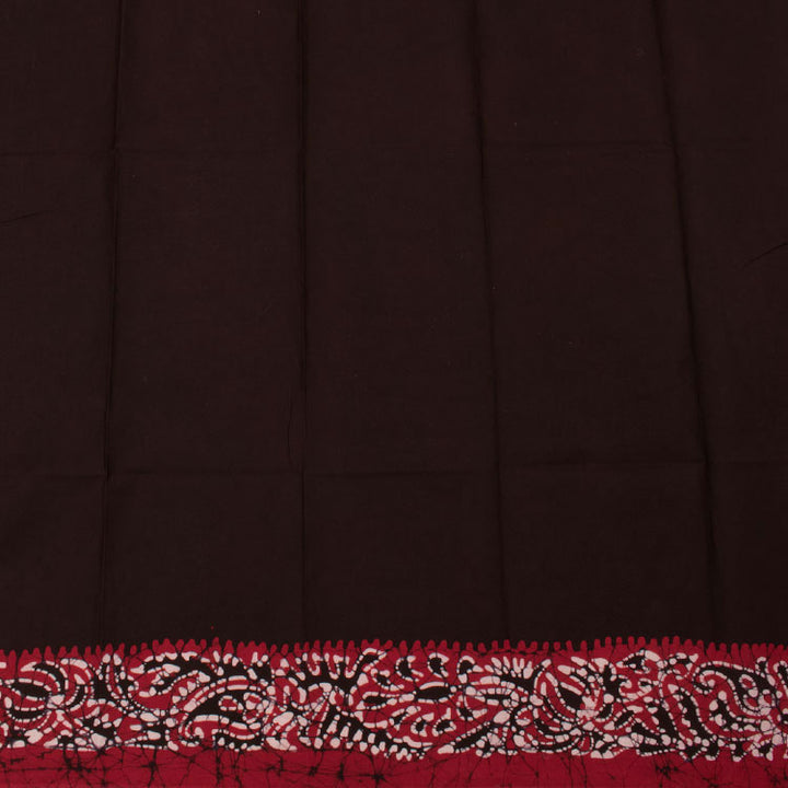 Batik Printed Cotton Saree 10053145