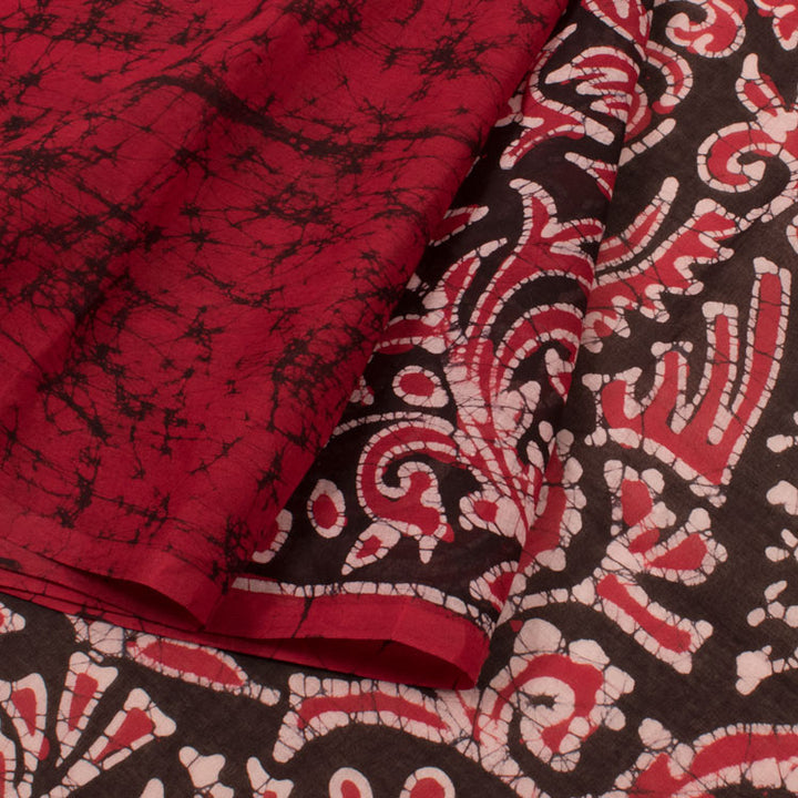 Batik Printed Cotton Saree 10053145