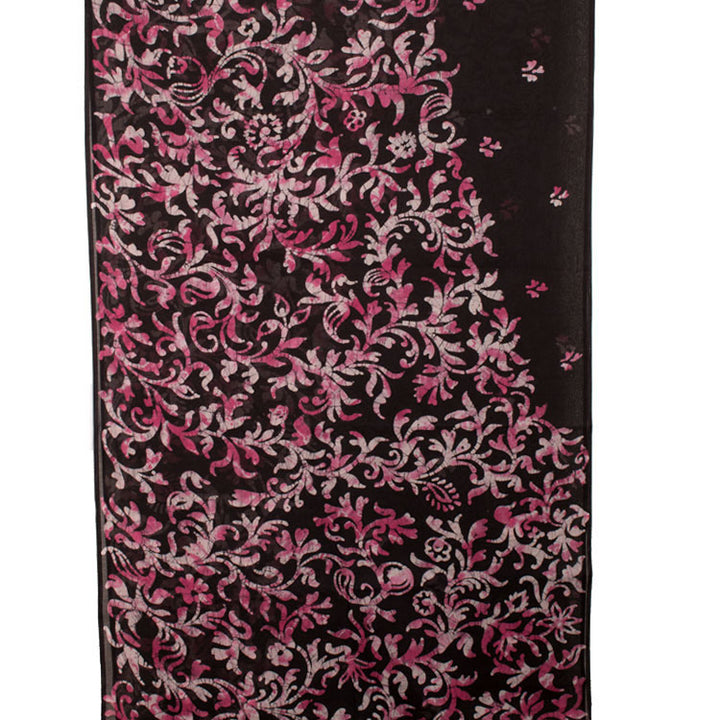 Batik Printed Cotton Saree 10053146
