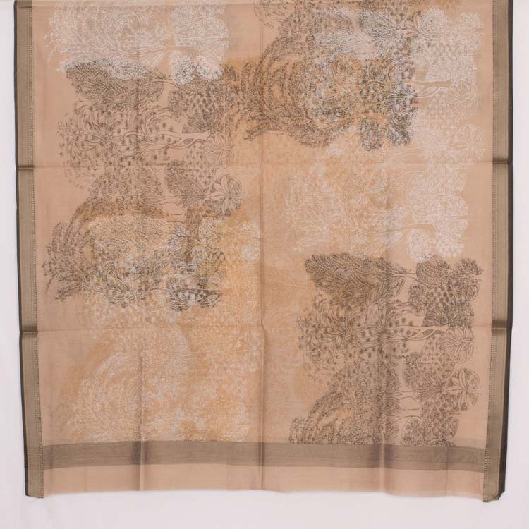 Hand Block Printed Maheshwari Silk Cotton Dupatta 10024098