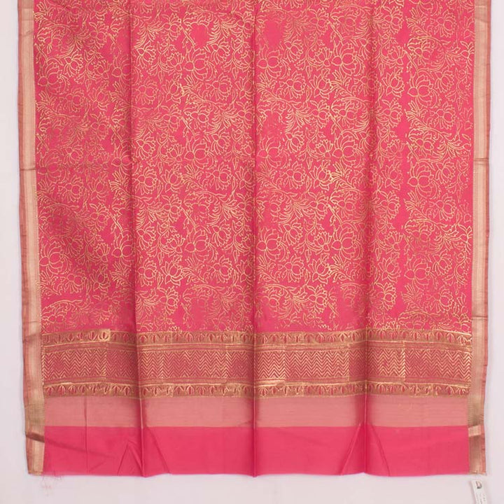 Hand Block Printed Maheshwari Silk Cotton Dupatta 10028078