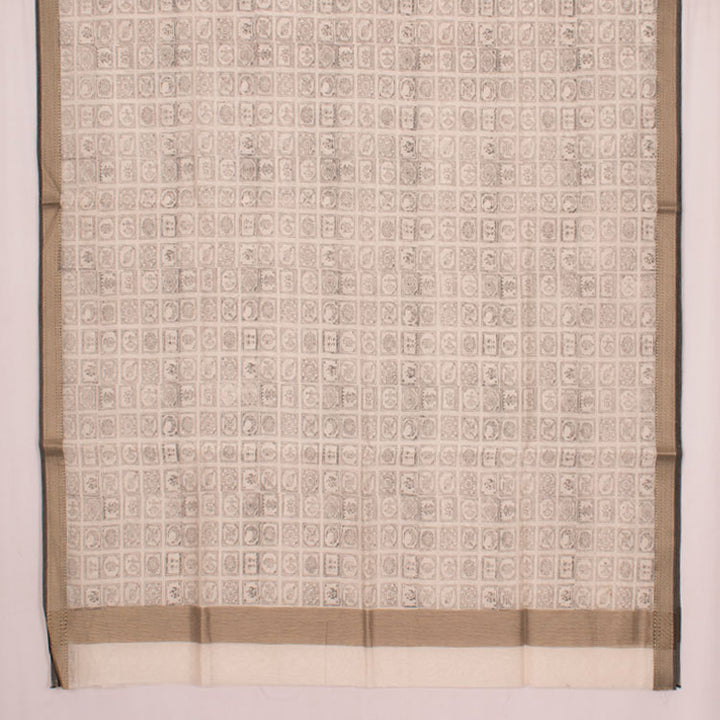 Hand Block Printed Maheshwari Silk Cotton Dupatta 10045815