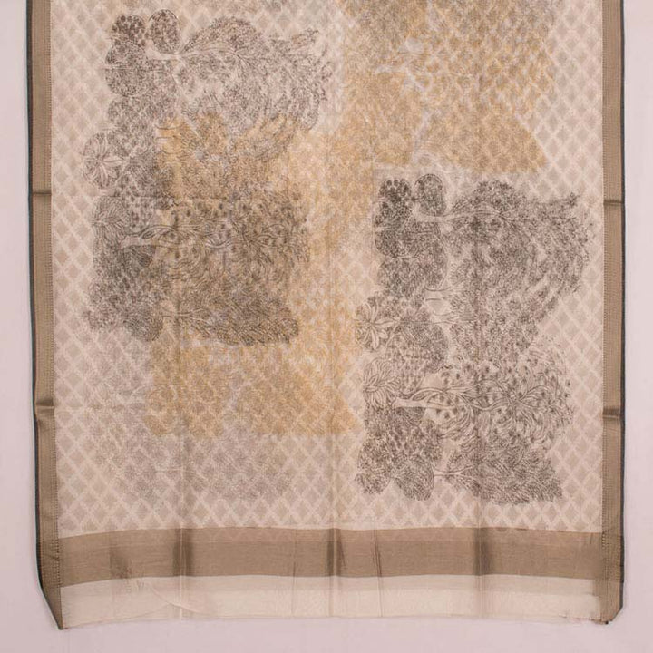 Hand Block Printed Maheshwari Silk Cotton Dupatta 10045817