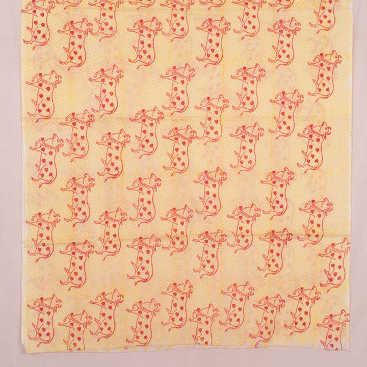 Hand Block Printed Maheshwari Silk Cotton Dupatta 10045825