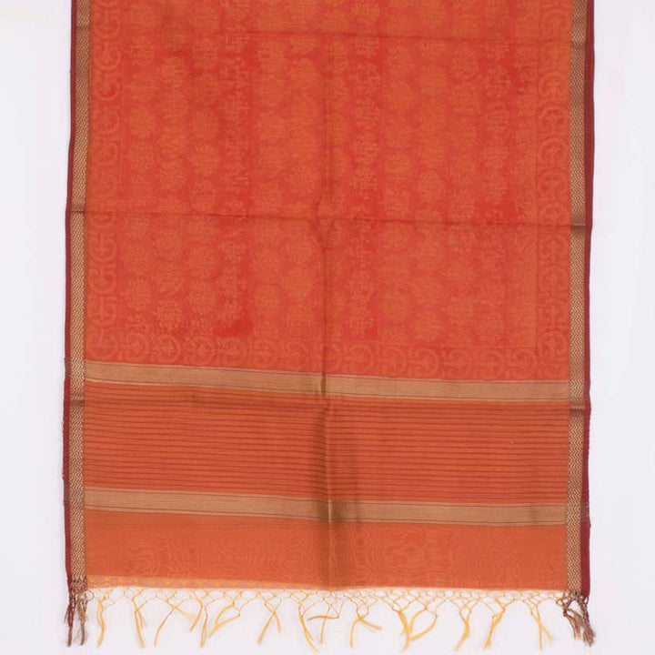 Hand Block Printed Maheshwari Silk Cotton Stole 10009623