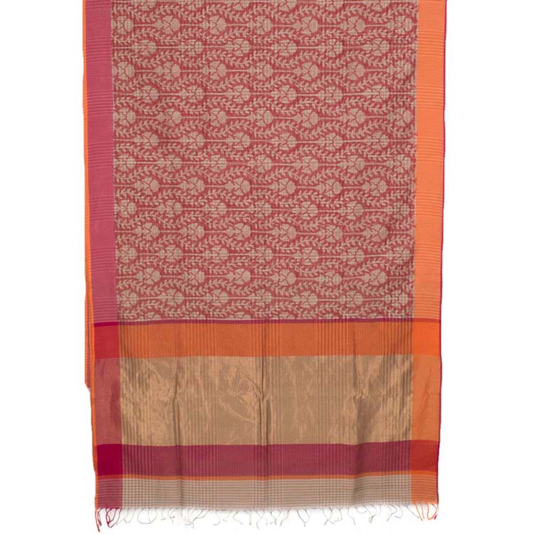 Discharge Printed Maheshwari Silk Cotton Saree 10032713