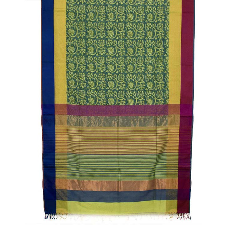 Discharge Printed Maheshwari Silk Cotton Saree 10032715