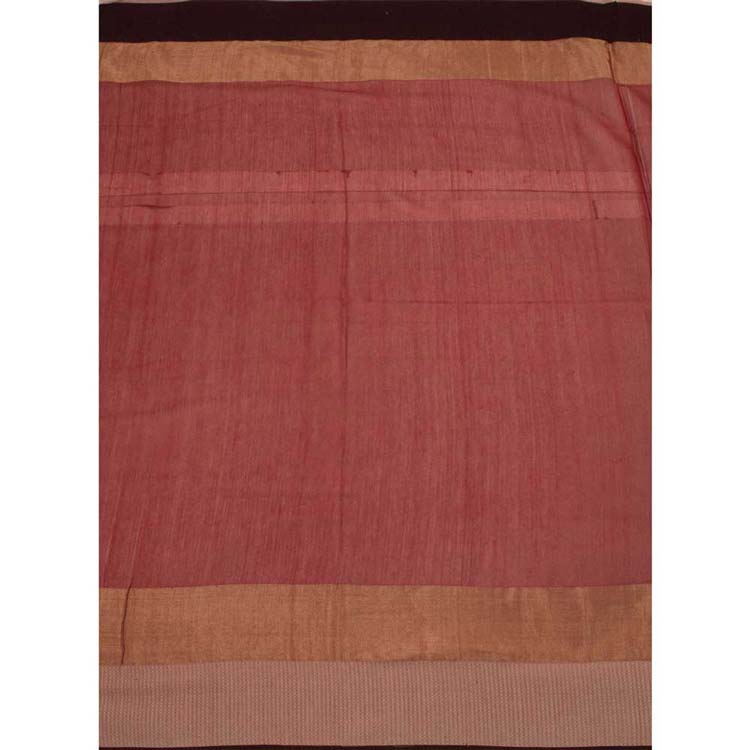 Hand Block Printed Maheshwari Silk Cotton Saree 10032723