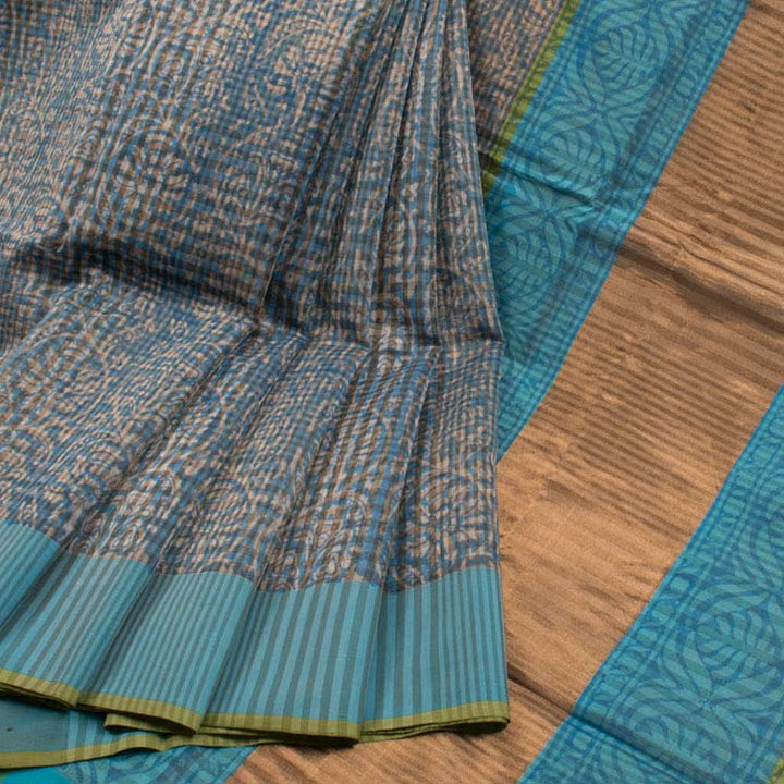 Hand Block Printed Maheshwari Silk Cotton Saree 10039550