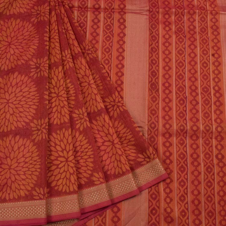 Printed Maheshwari Silk Cotton Saree 10046868