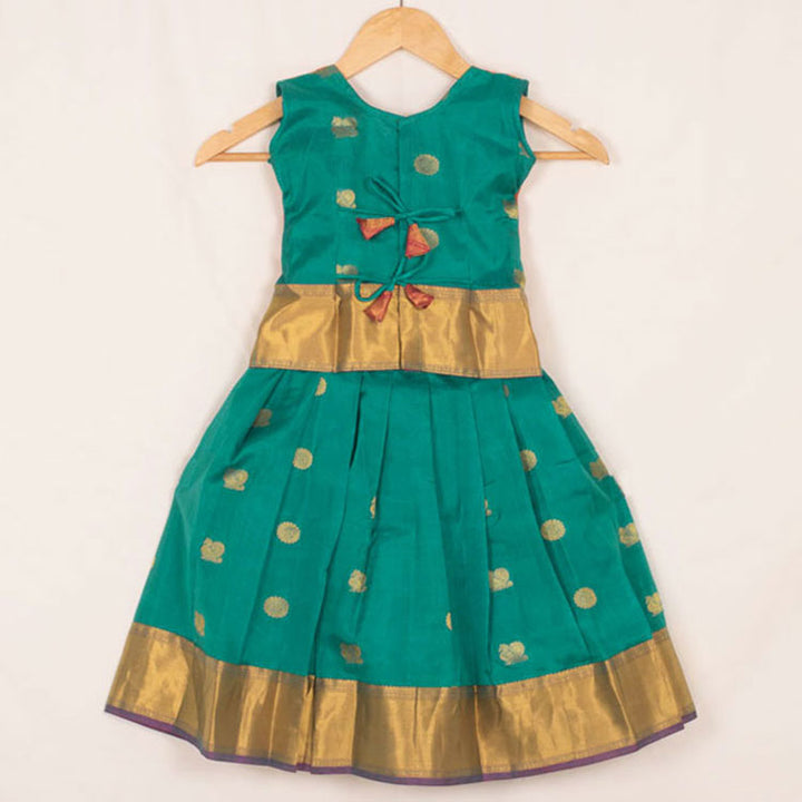 1 to 5 Yrs Size Pure Silk Kanchipuram Pattu Pavadai 10052911
