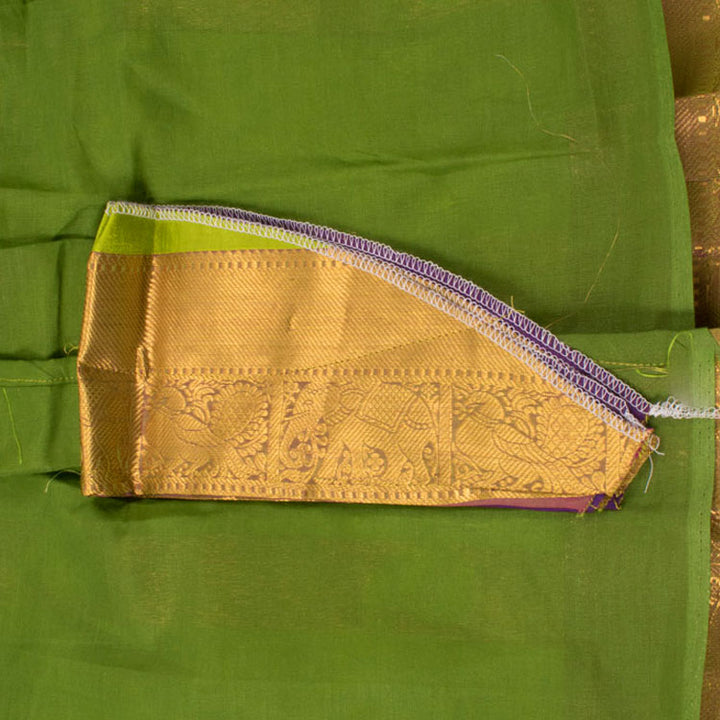 6 to 10 Yrs Size Pure Silk Kanchipuram Pattu Pavadai 10052925