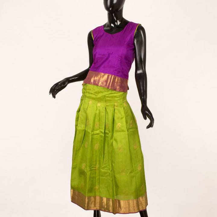 11 to 15 Yrs Size Pure Silk Kanchipuram Pattu Pavadai 10052926