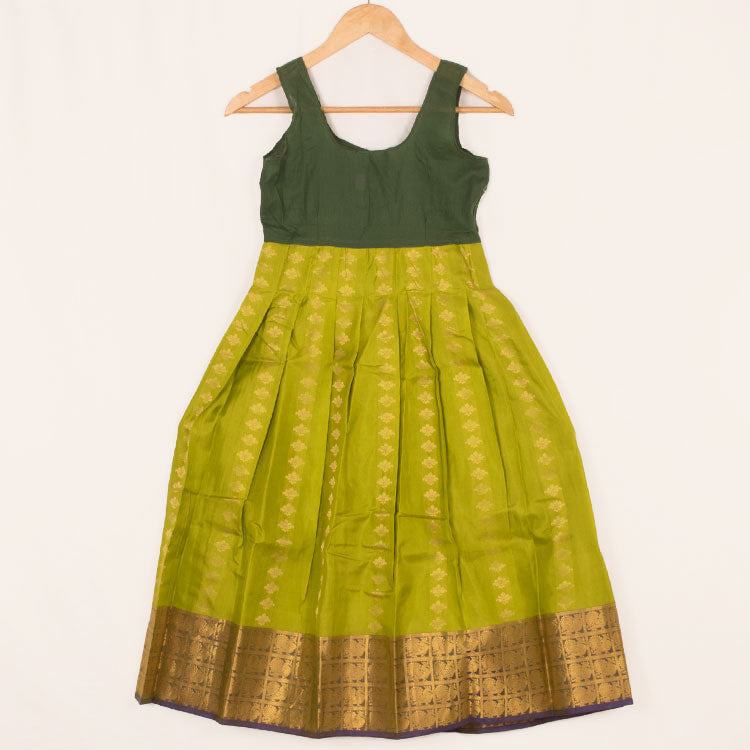 6 to 10 Yrs Size Pure Silk Kanchipuram Pattu Pavadai 10052928