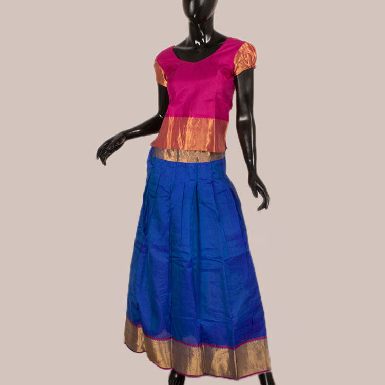 11 to 15 Yrs Size Pure Silk Kanchipuram Pattu Pavadai 10052936