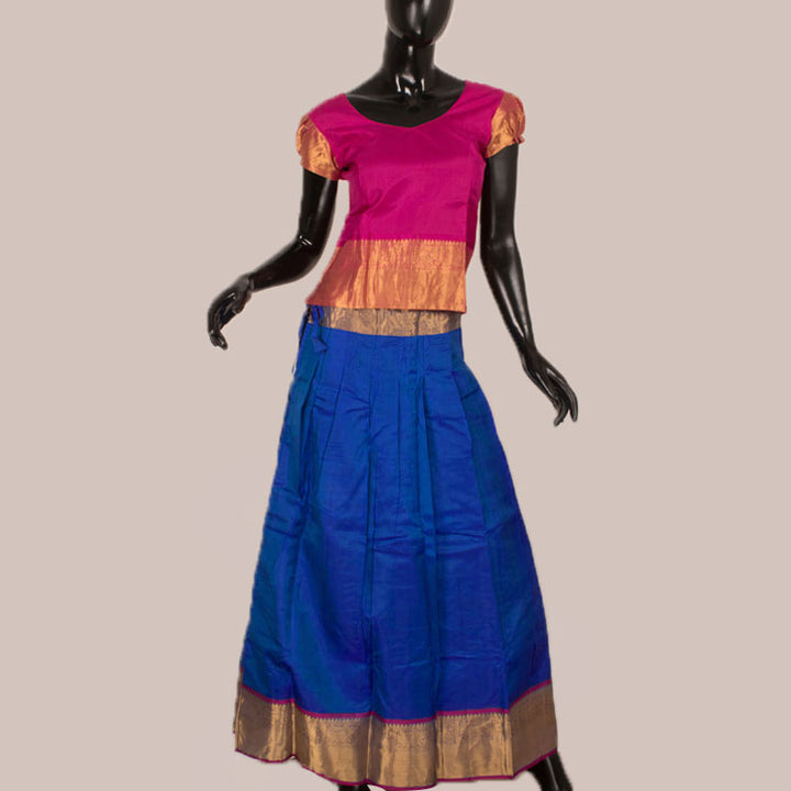 11 to 15 Yrs Size Pure Silk Kanchipuram Pattu Pavadai 10052936