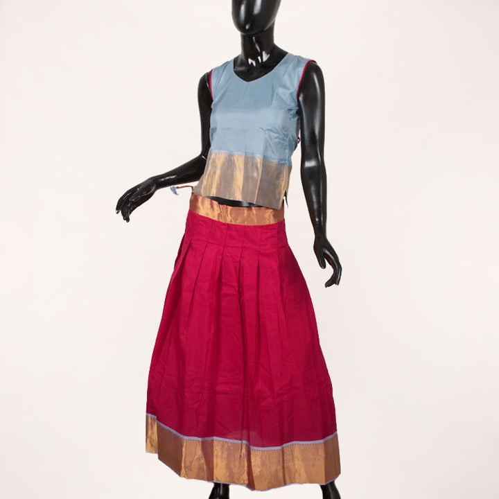11 to 15 Yrs Size Pure Silk Kanchipuram Pattu Pavadai 10052937