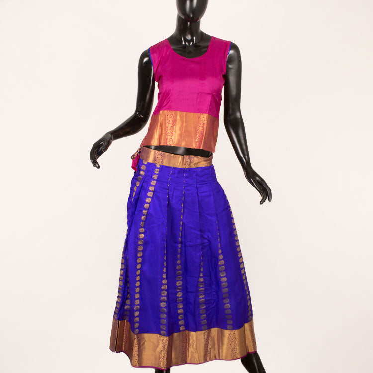11 to 15 Yrs Size Pure Silk Kanchipuram Pattu Pavadai 10052941