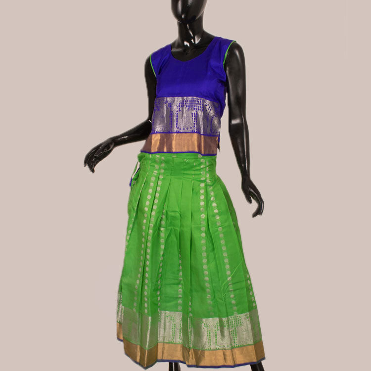 11 to 15 Yrs Size Pure Silk Kanchipuram Pattu Pavadai 10052944